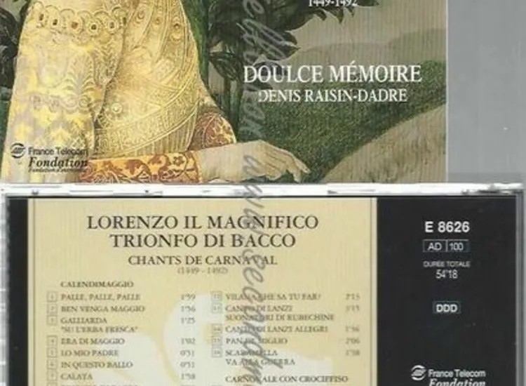 CD--DOULCE MEMOIRE UND MEDICI,L.D. | --TRIONFO DI BACCO ansehen