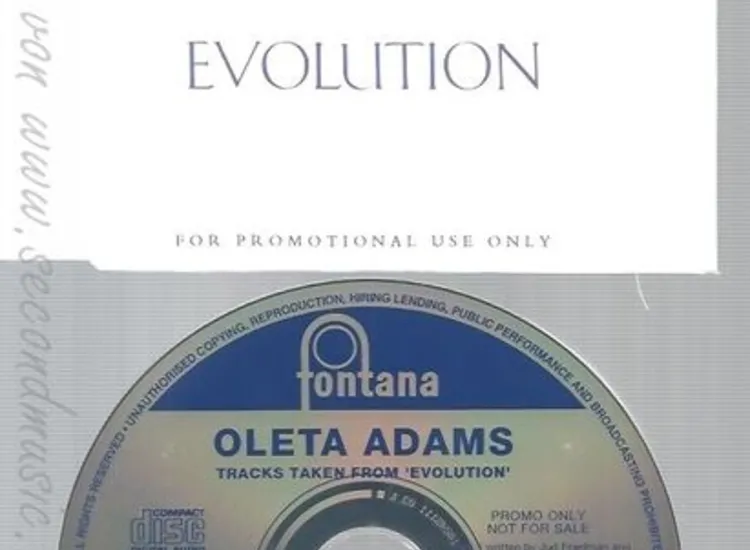 CD--OLETA ADAMS--EVOLUTION--PROMO ansehen