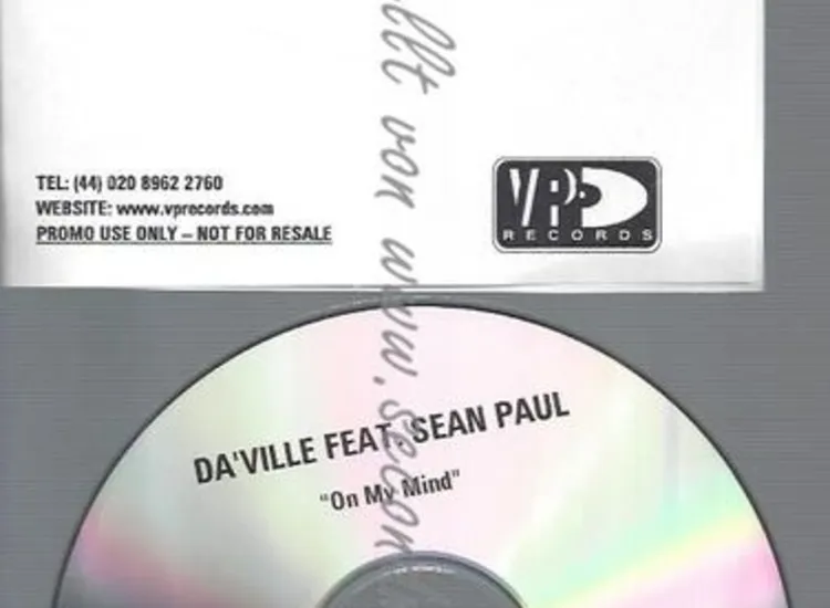 PROMO CD--DA VILLE FEAT SEAN PAUL--ON MY MIND-- ansehen