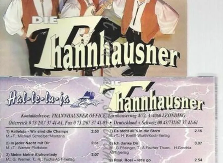 CD--THANNHAUSNER,DIE--HAL-LE-LU-JA ansehen