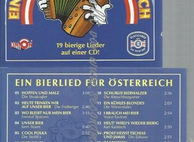 CD--EIN BIERLIED FÜR ÖSTERREICH --KERN BUAM-DIE STOAKOGLER -VA ansehen