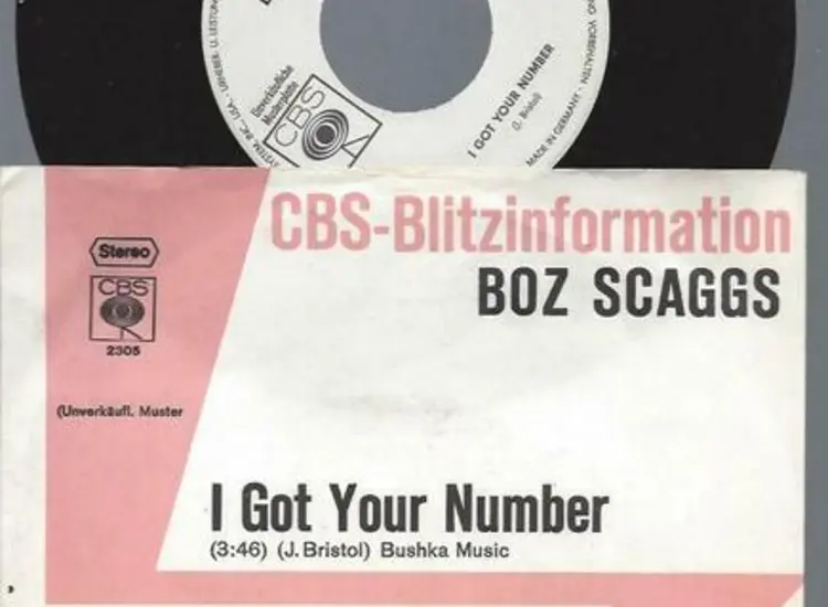 Boz Scaggs ‎– I Got Your Number / Promo ansehen