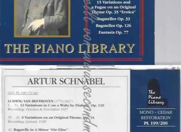 CD--SCHNABEL,ARTUR--THE PIANO LIBRARY - ARTUR SCHNABEL (THE RARE BEETHOVEN) ansehen