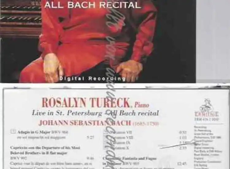 CD--PIANO ROSALYN TURECK   J.S. BACH--LIVE IN ST. PETERSBURG ALL ansehen