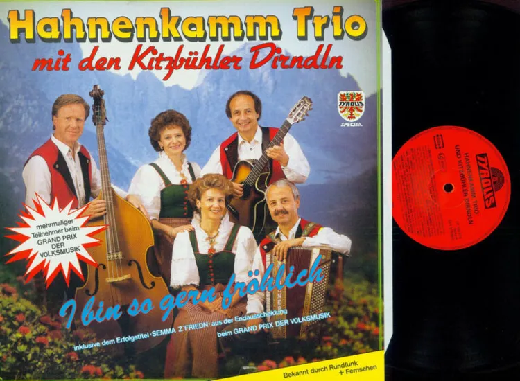 LP--Hahnenkamm Trio  // I bin so gern fröhlich // NM ansehen