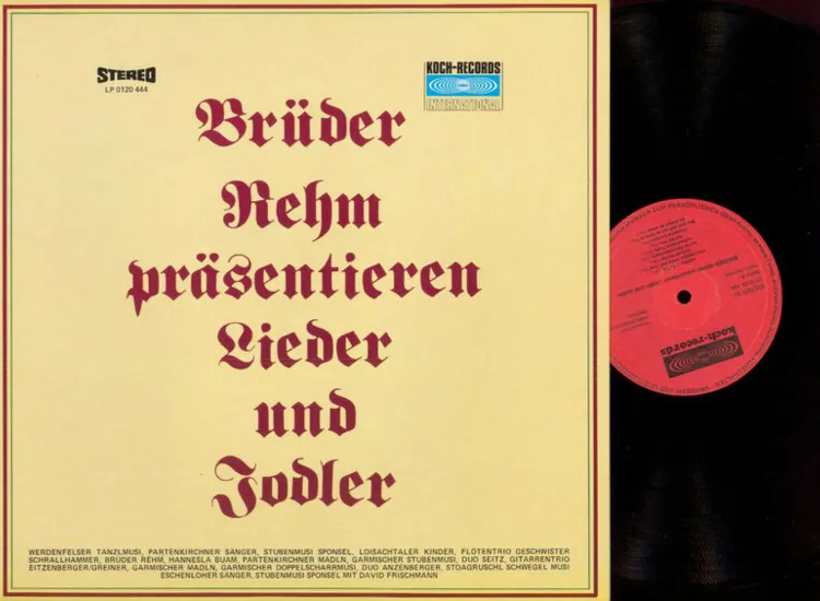 LP--Brüder Rehm--  präsentieren  Lieder und Jodler    //NM ansehen