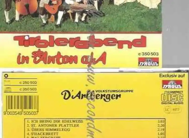 CD--VOLKSTUMSGRUPPE ARLBERGER | --TIROLERABEND IN ST. ANTON ansehen