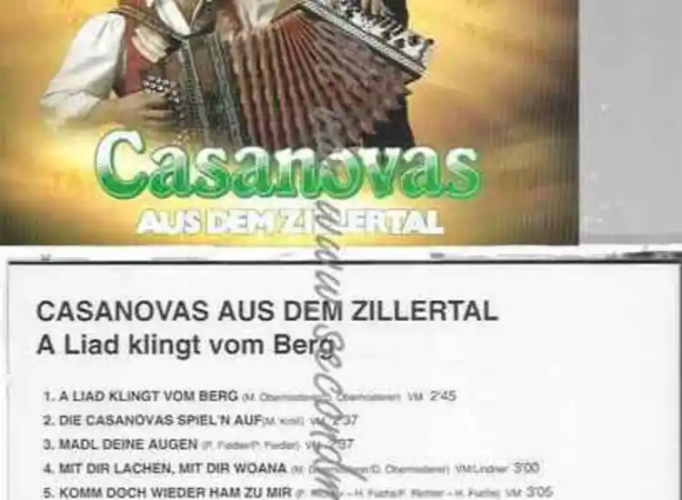 CD--CASANOVAS AUS DEM ZILLERTAL--A LIAD KLINGT VOM BERG ansehen