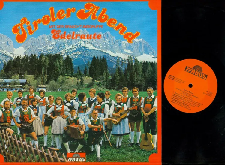 LP--Edelraute – Tiroler Abend Mit Der Brauchtumsgruppe Edelraute     / NM ansehen