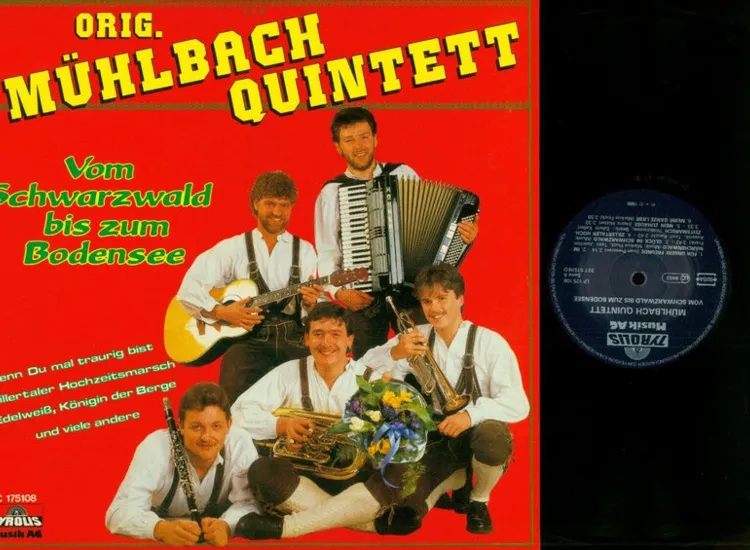 LP--Orig. Mühlbach Quintett -- Vom Schwarzwald bis zum Bodensee   // NM ansehen