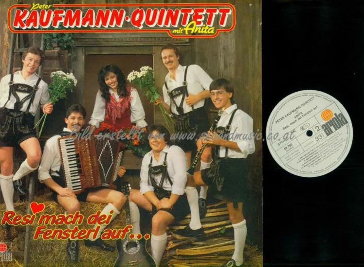 LP--Peter Kaufmann Quintett Mit Anita – Resi, Mach Dei Fensterl Auf /  NM ansehen