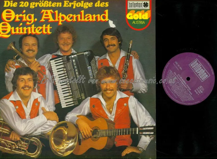 LP--Original Alpenland Quintett --   Die 20 Größten Erfolge //NM ansehen