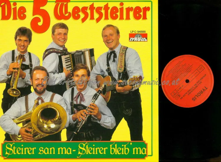 LP-- Die 5 Weststeirer-- Steirer san ma -Steirer bleib ma   / NM / ansehen