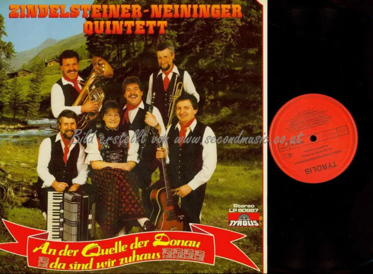 LP-- Zindelsteiner Neininger Quintett --An der Quelle der Donau/   NM ansehen