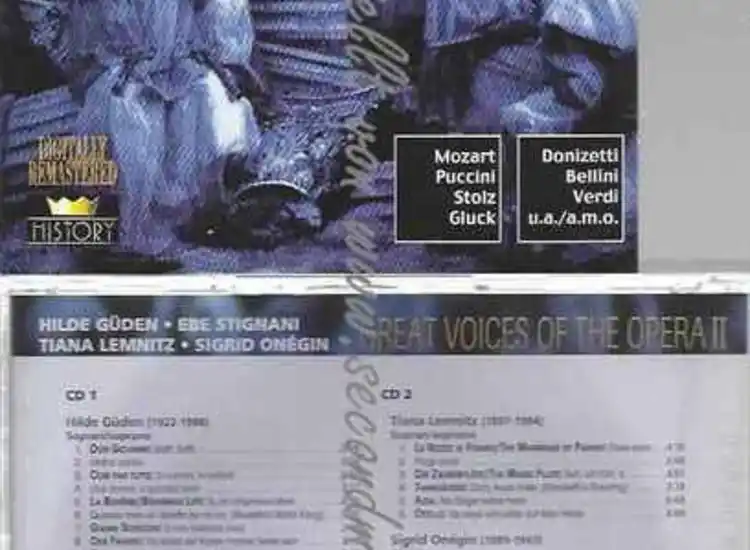 CD--HILDE GÜDEN, EBE STIGNANI, ET AL.--GREAT VOICES OF THE OPERA II ansehen