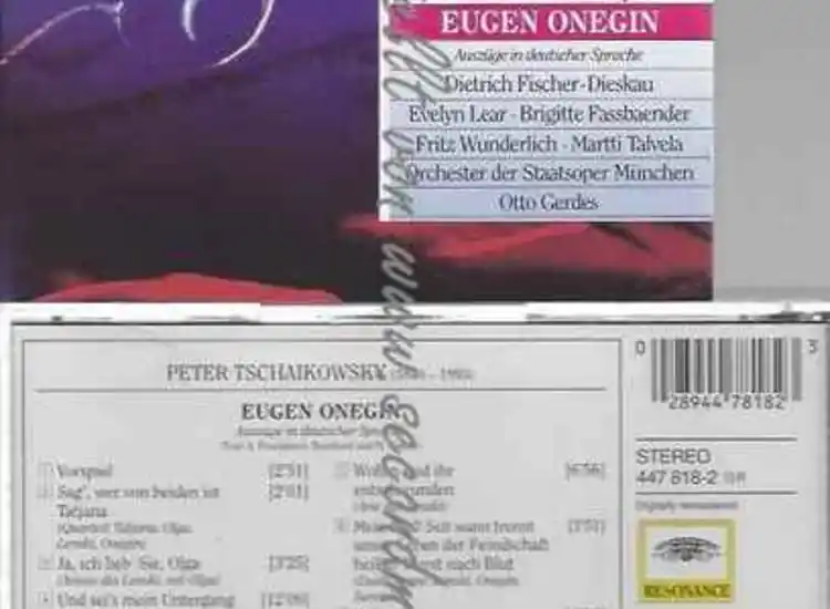 CD--FRITZ WUNDERLICH,  --PETER TSCHAIKOWSKY: EUGEN ONEGIN ansehen