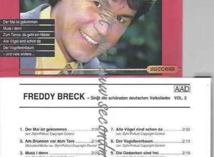 CD--Freddy Breck--Singt Die Schönsten Deutschen Volkslieder Vol.2 ansehen