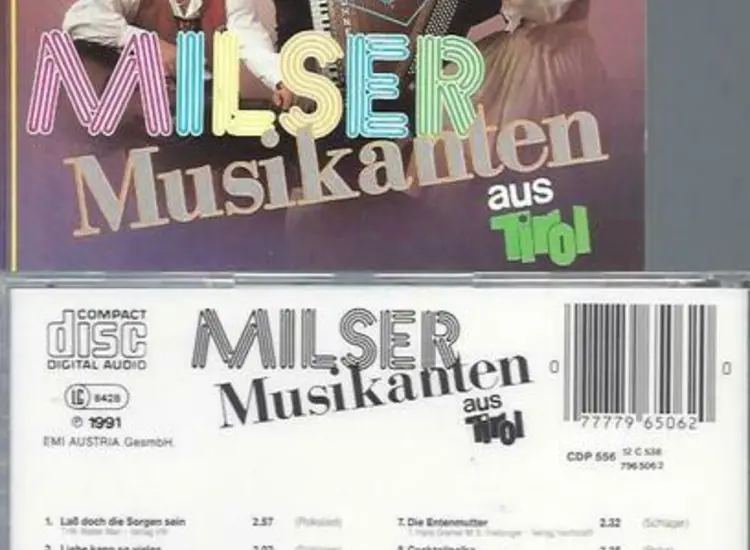 CD-- Milser Musikanten -- laß doch die Sorgen ansehen