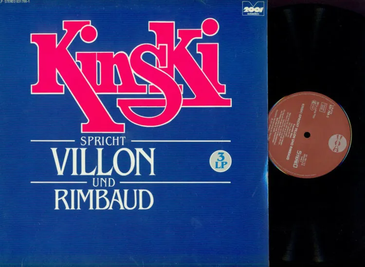 3LP--Klaus Kinski – Kinski Spricht Villon Und Rimbaud ansehen