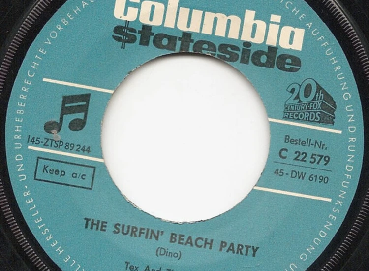 "7"", Single Tex And The Chex - The Surfin' Beach Party" ansehen