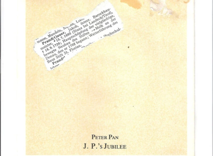 "7"", Single Peter Pan (14) - J.P.'s Jubilee" ansehen