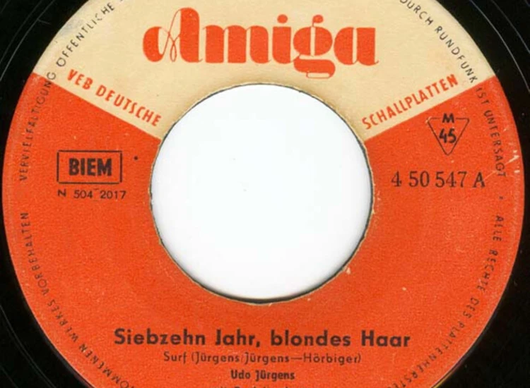 "7"", Single, Mono Udo Jürgens / Orchester Schwarz-Weiß - Siebzehn Jahr, Blondes Haar / Sotschi" ansehen