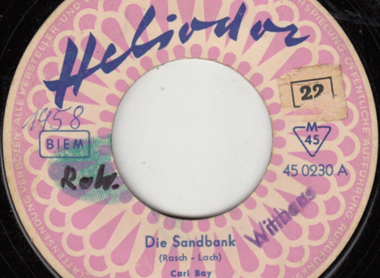 "7"", Single, Mono Carl Bay - Die Sandbank" ansehen