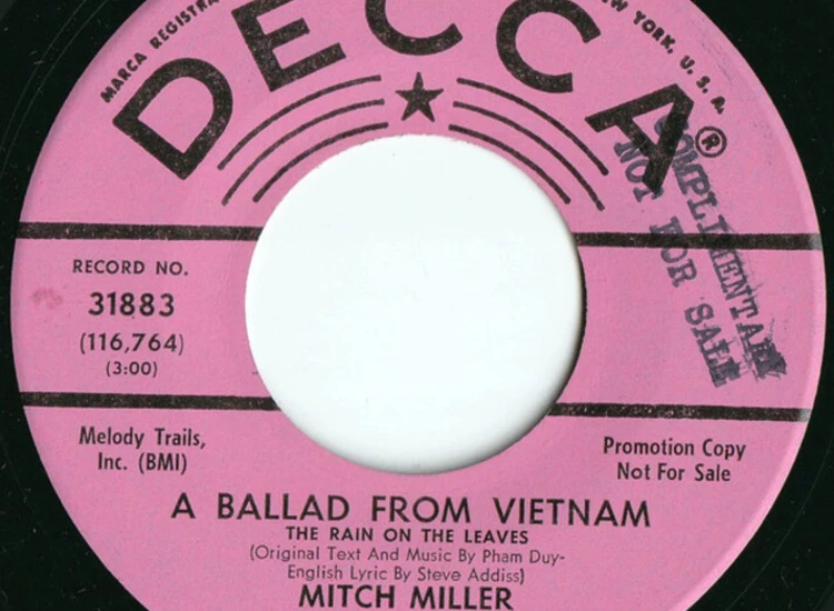 "7"", Single, Promo Mitch Miller And The Gang - A Ballad From Vietnam" ansehen