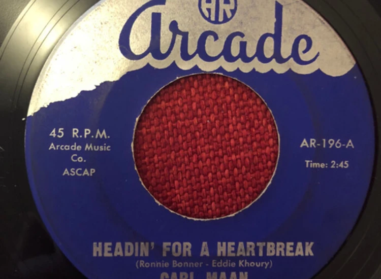 "7"", Single Carl Maan, Sonny Sleeter's Orchestra - Headin' For A Heartbreak / Isn't It True" ansehen