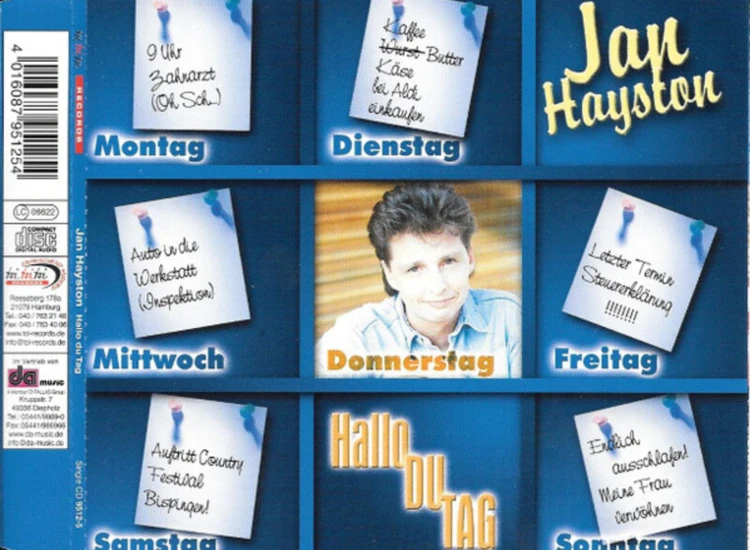 CD, Maxi Jan Hayston - Hallo Du Tag ansehen