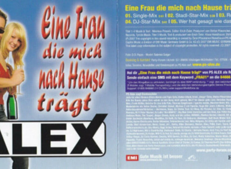 CD, Maxi PS Alex - Eine Frau Die Mich Nach Hause Trägt ansehen