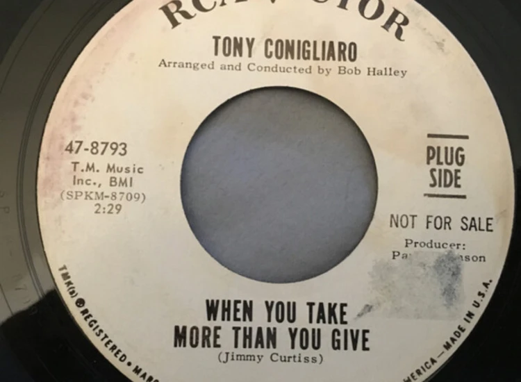 "7"", Single, Promo Tony Conigliaro - When You Take More Than You Give / I Was There" ansehen