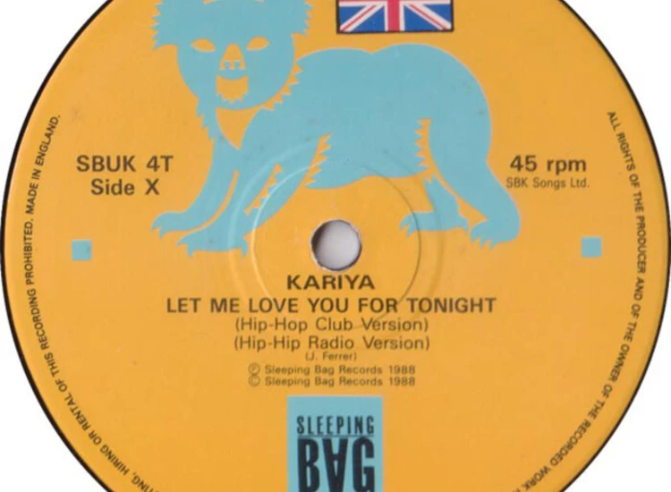 "12"" Kariya - Let Me Love You For Tonight (Mixes)" ansehen