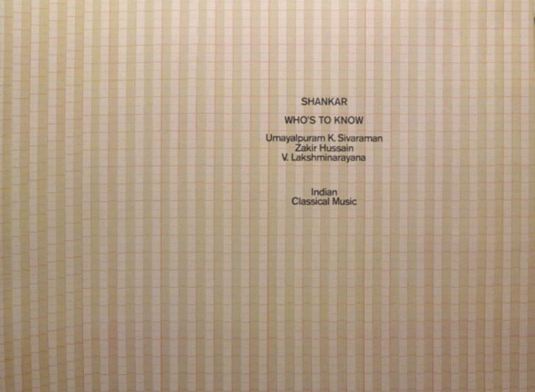 LP, Album Shankar - Who's To Know ansehen