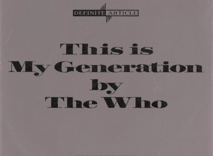 "7"", Single, Mono The Who - This Is My Generation" ansehen