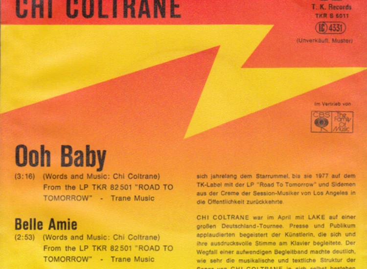 "7"", Single, Promo Chi Coltrane - Ooh Baby" ansehen