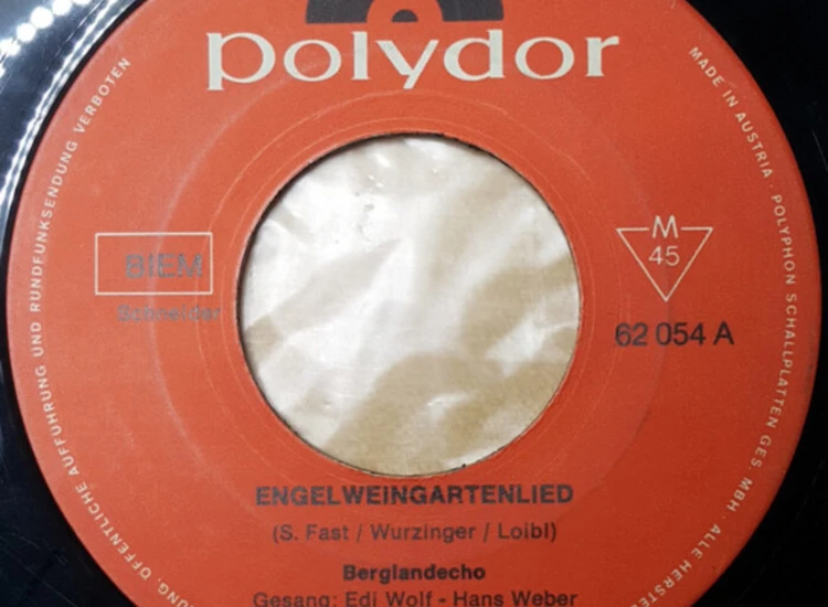 "7"", Single Berglandecho - Engelweingartenlied" ansehen