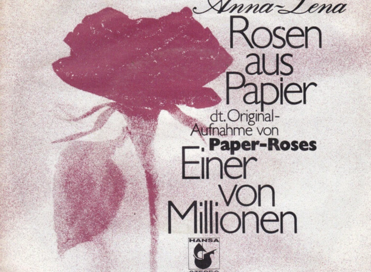 "7"", Single Anna-Lena* - Rosen Aus Papier (Paper-Roses)" ansehen