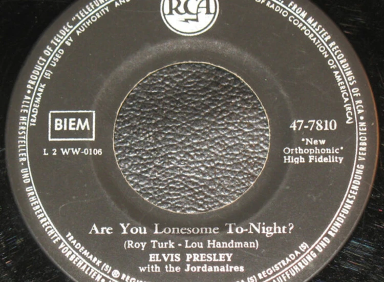 "7"" Elvis Presley - Are You Lonesome Tonight?" ansehen