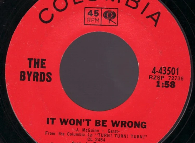 "7"", Single The Byrds - It Won't Be Wrong" ansehen