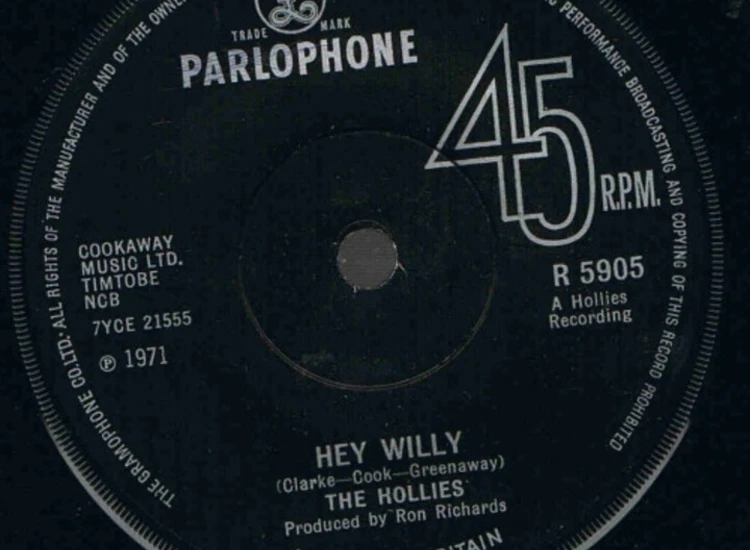 "7"", Single The Hollies - Hey Willy" ansehen