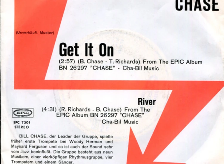 "7"", Promo Chase (5) - Get It On / River" ansehen