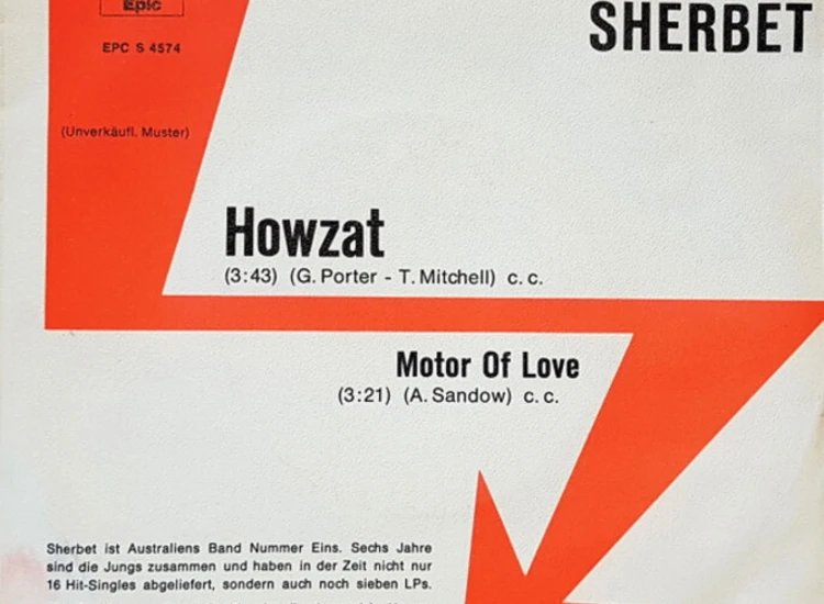 "7"", Single, Promo Sherbet - Howzat" ansehen