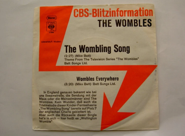 "7"", Promo The Wombles - The Wombling Song" ansehen