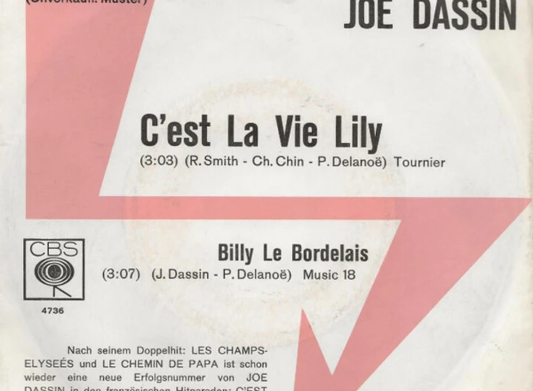 "7"", Single, Promo Joe Dassin - C'est La Vie, Lily" ansehen