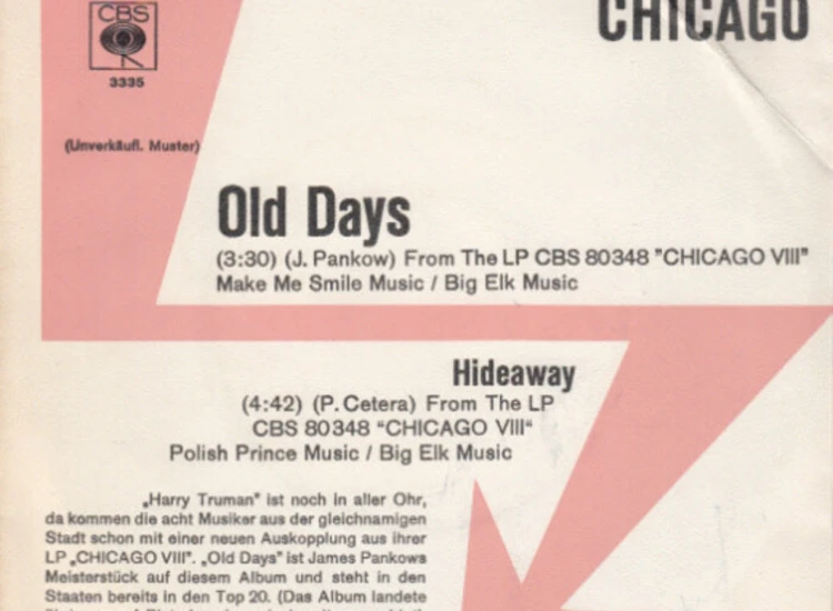 "7"", Single, Promo Chicago (2) - Old Days" ansehen