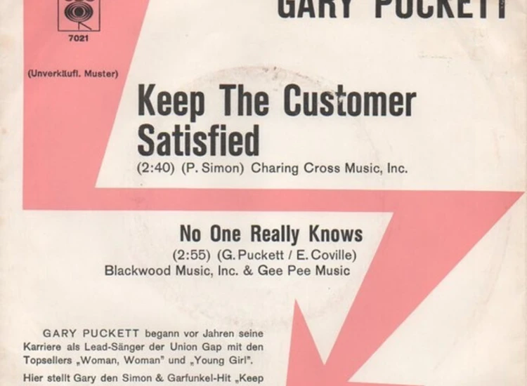 "7"", Single, Promo Gary Puckett - Keep The Customer Satisfied" ansehen