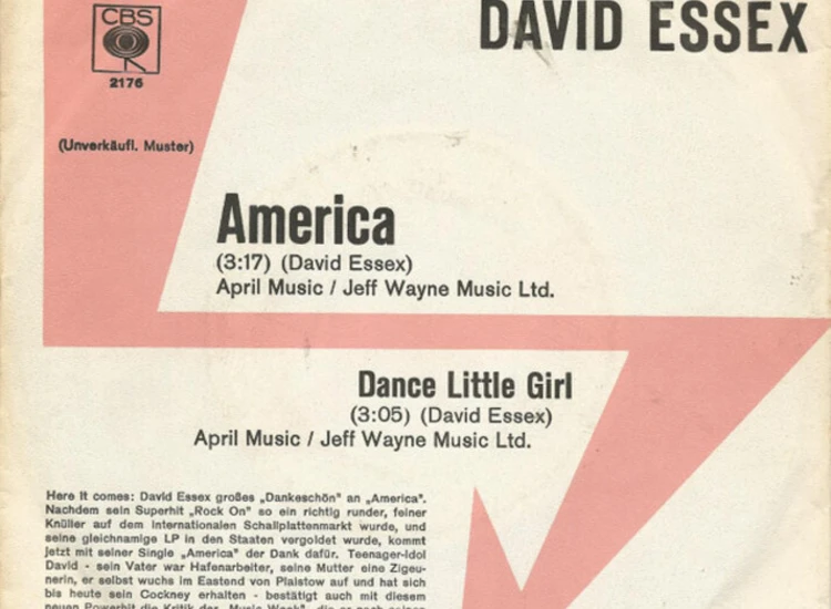 "7"", Single, Promo David Essex - America" ansehen