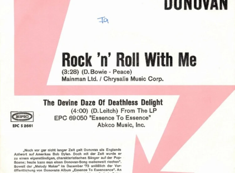 "7"", Single, Promo Donovan - Rock'n Roll With Me" ansehen