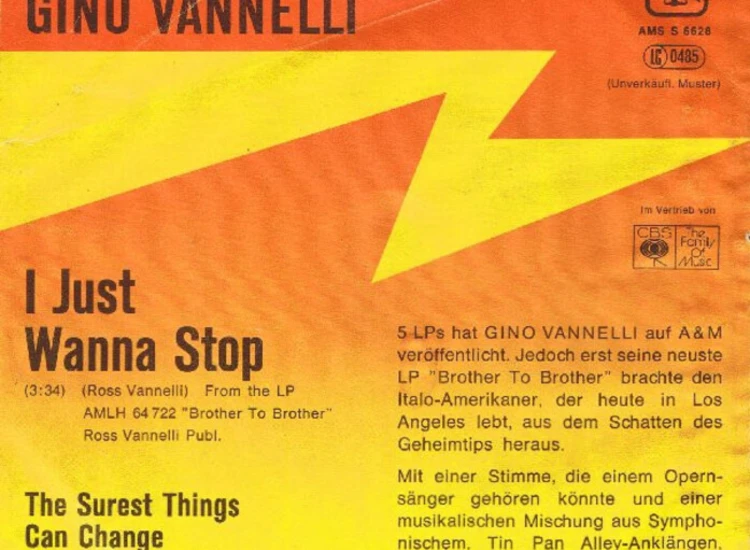 "7"", Single, Promo Gino Vannelli - I Just Wanna Stop" ansehen